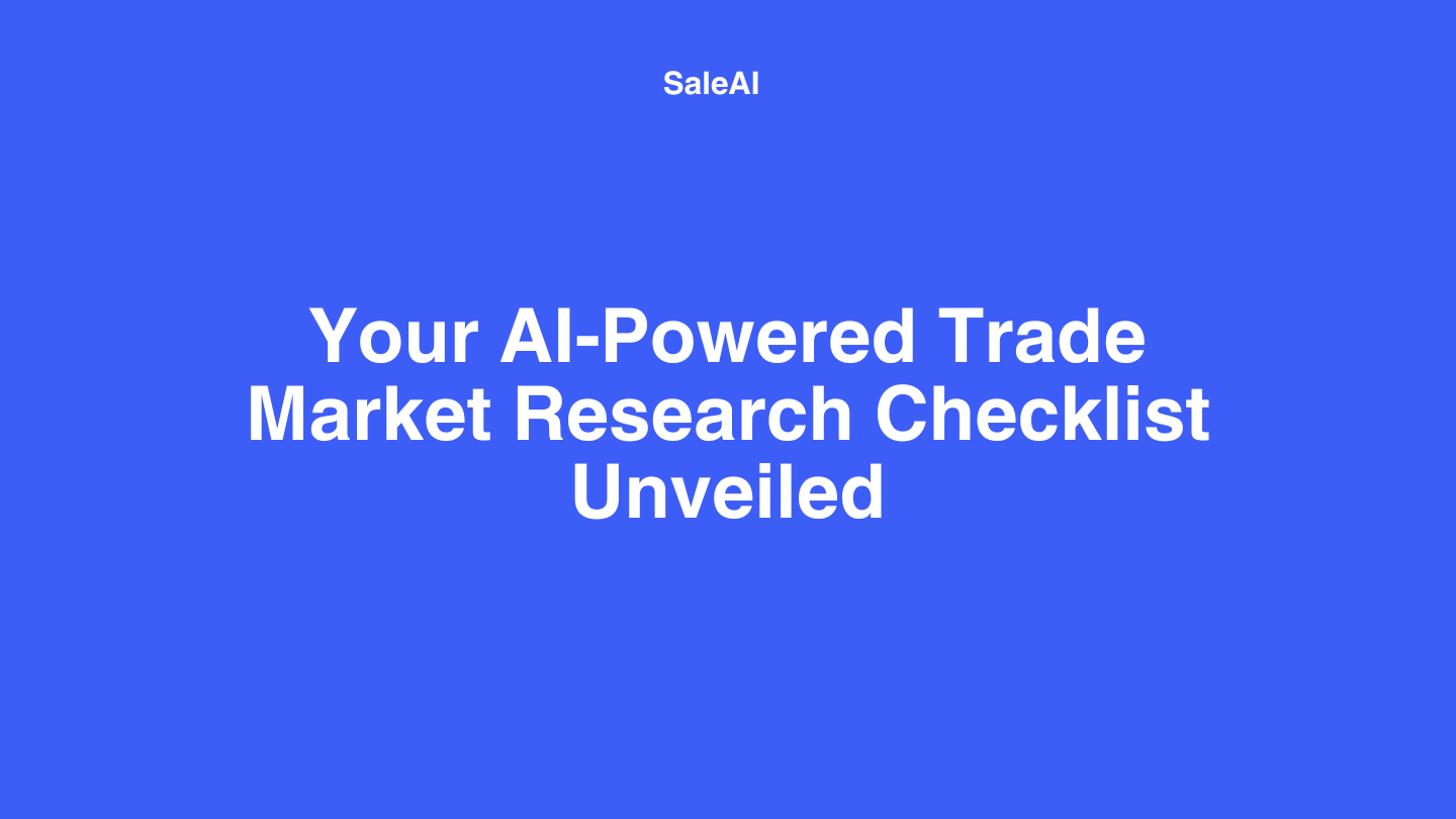AIを活用した貿易研究:SaleAIの必知
