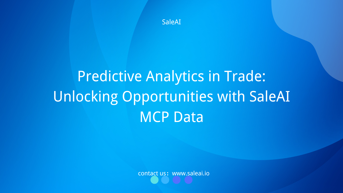 Análisis predictivo: maximice las oportunidades comerciales con saleai Análisis predictivo: maximice las oportunidades comerciales con saleai