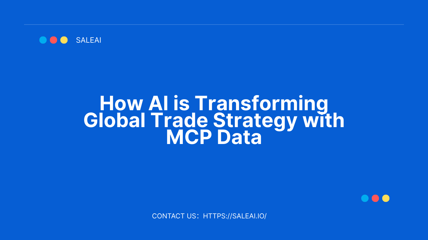 Wie KI die Handelsstrategie mit Salenai MCP -Daten verändert Wie KI die Handelsstrategie mit Salenai MCP -Daten verändert
