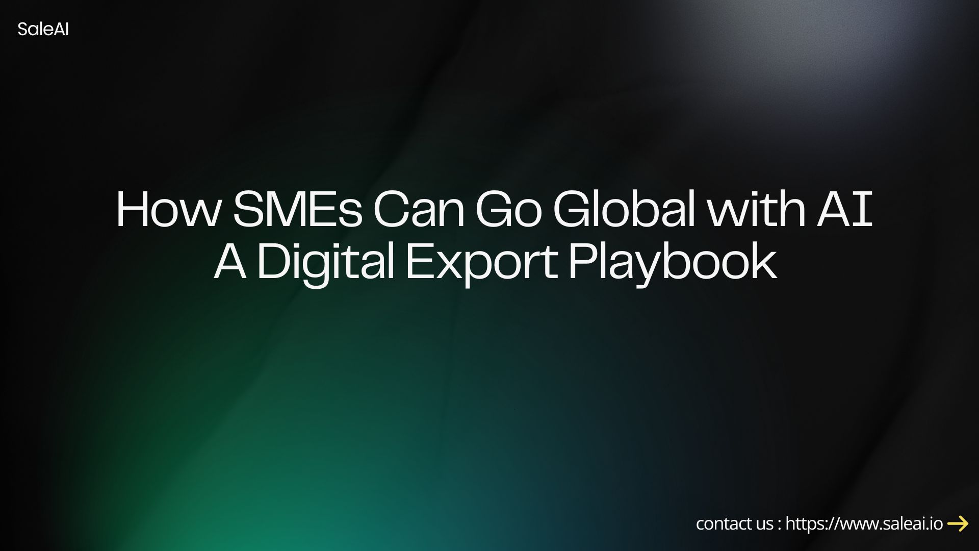 AI-powered digital export tools for SMEs using SaleAI agents