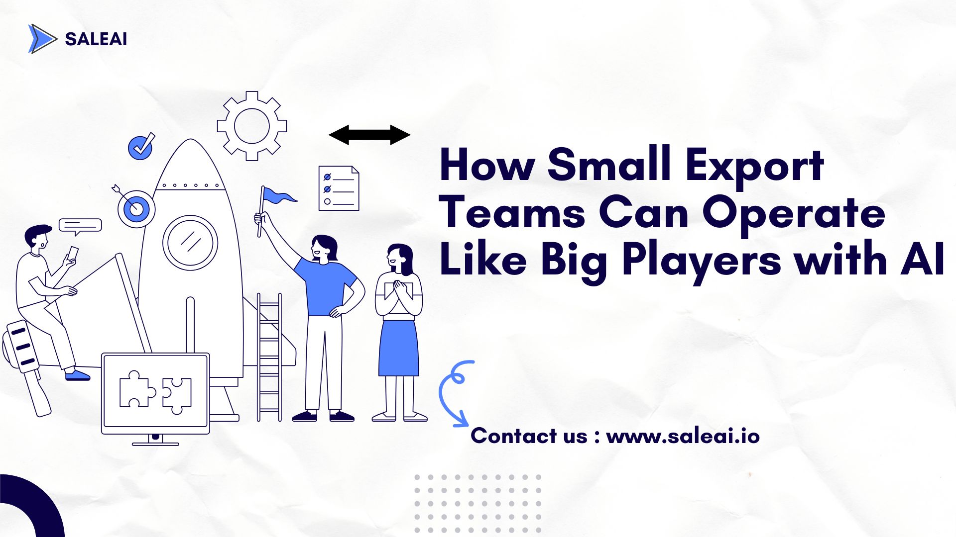 SaleAI dashboard showing automated export workflow for small teams