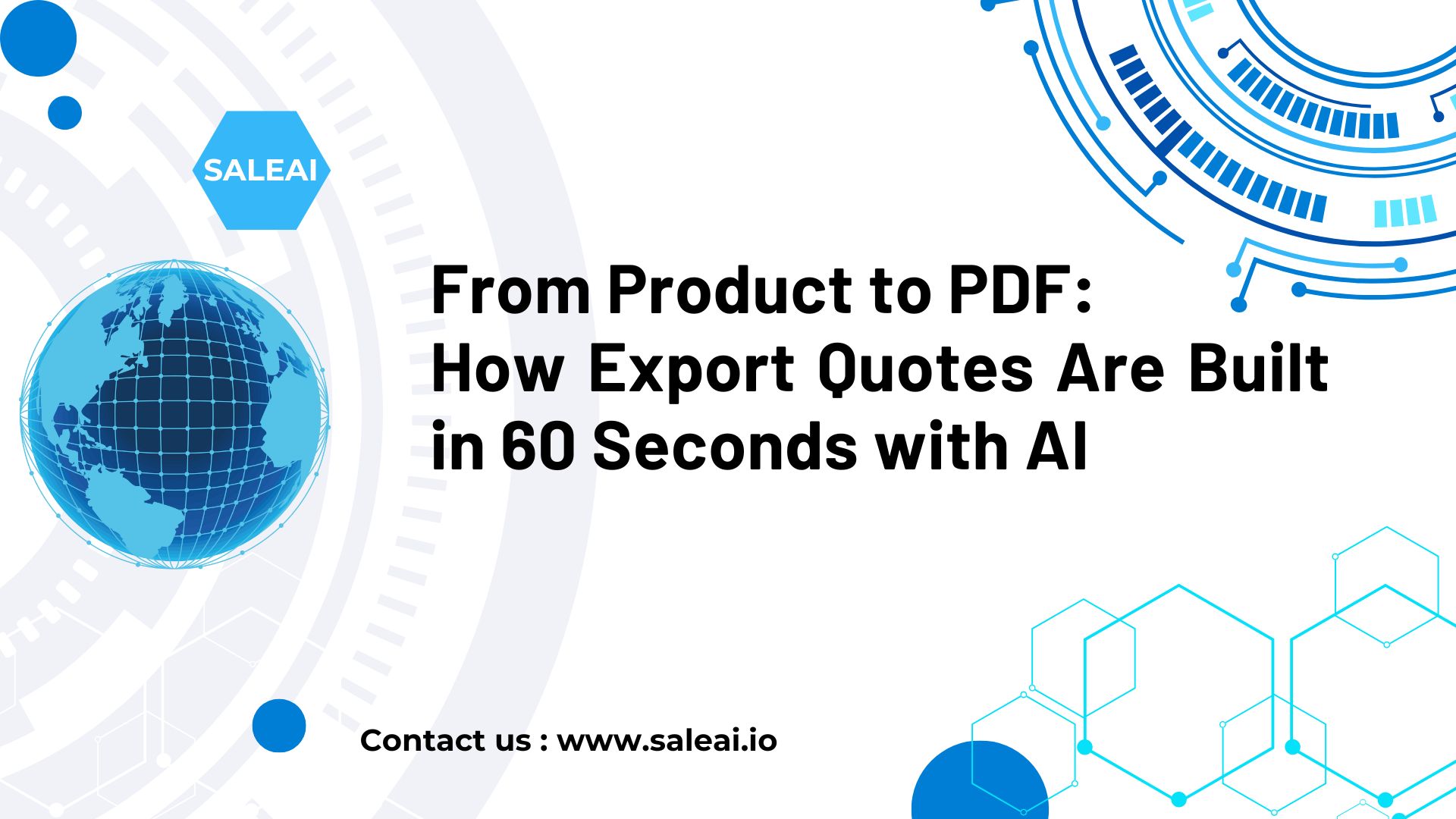 SaleAI AI-powered export quote creation system with product-country input