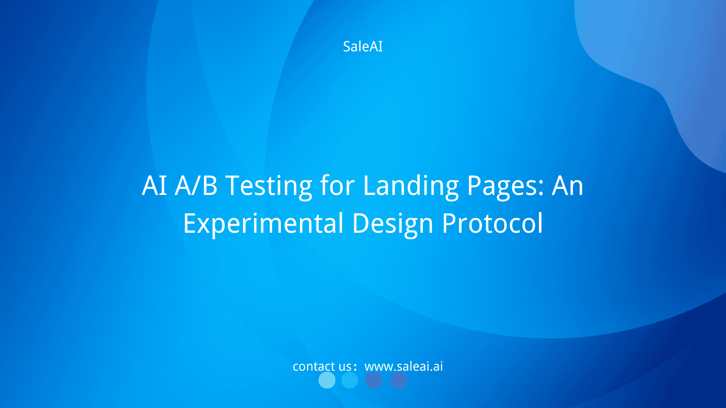 KI-A/B-Tests für Landing Pages: Ein experimentelles Designprotokoll